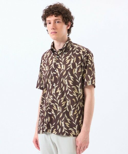 MACKINTOSH PHILOSOPHY(MENS) / マッキントッシュ フィロソフィー　メンズ シャツ・ブラウス | ボタニカルプリント ボタンダウン半袖シャツ | 詳細15