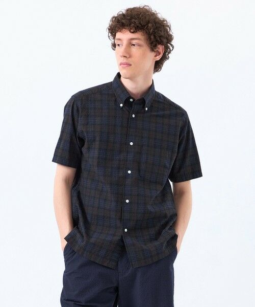 MACKINTOSH PHILOSOPHY(MENS) / マッキントッシュ フィロソフィー　メンズ シャツ・ブラウス | 空羽サッカーチェック 半袖ボタンダウンシャツ | 詳細13