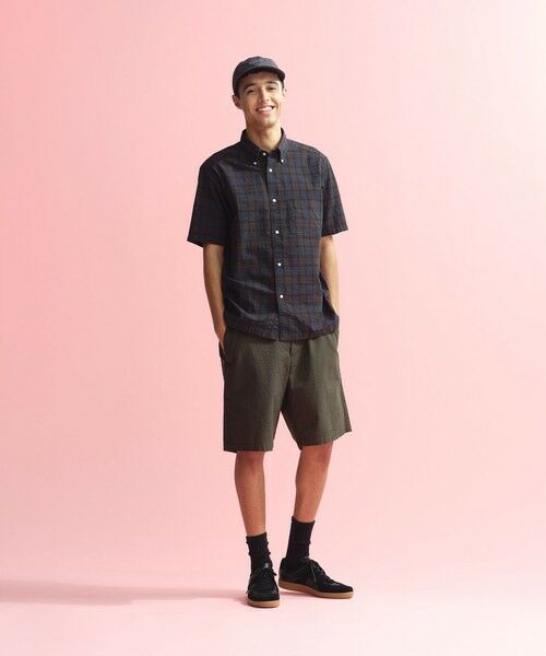 MACKINTOSH PHILOSOPHY(MENS) / マッキントッシュ フィロソフィー　メンズ シャツ・ブラウス | 空羽サッカーチェック 半袖ボタンダウンシャツ | 詳細1