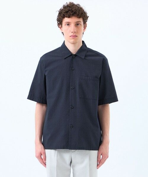 MACKINTOSH PHILOSOPHY(MENS) / マッキントッシュ フィロソフィー　メンズ シャツ・ブラウス | 空羽サッカーチェック 半袖オープンカラーシャツ | 詳細4