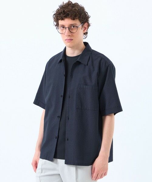 MACKINTOSH PHILOSOPHY(MENS) / マッキントッシュ フィロソフィー　メンズ シャツ・ブラウス | 空羽サッカーチェック 半袖オープンカラーシャツ | 詳細13