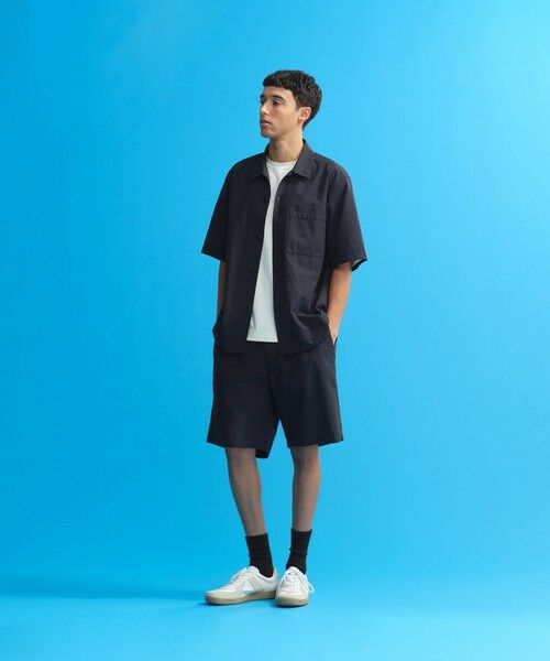 MACKINTOSH PHILOSOPHY(MENS) / マッキントッシュ フィロソフィー　メンズ シャツ・ブラウス | 空羽サッカーチェック 半袖オープンカラーシャツ | 詳細1