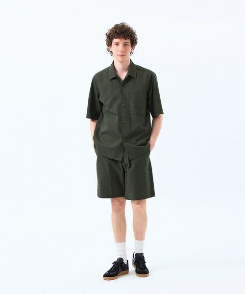 MACKINTOSH PHILOSOPHY(MENS) / マッキントッシュ フィロソフィー　メンズ シャツ・ブラウス | 空羽サッカーチェック 半袖オープンカラーシャツ | 詳細3