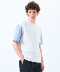 MACKINTOSH PHILOSOPHY(MENS) / マッキントッシュ フィロソフィー　メンズ カットソー | TEXBRID天竺×サッカー スリーブコンビTシャツ