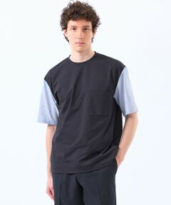 MACKINTOSH PHILOSOPHY(MENS) / マッキントッシュ フィロソフィー　メンズ カットソー | TEXBRID天竺×サッカー スリーブコンビTシャツ