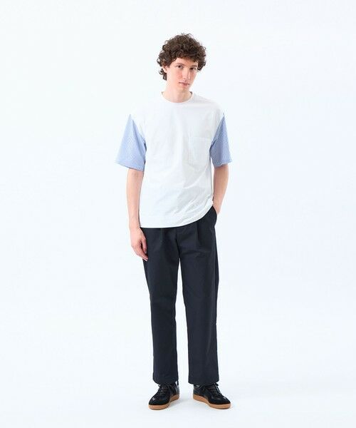 MACKINTOSH PHILOSOPHY(MENS) / マッキントッシュ フィロソフィー　メンズ カットソー | TEXBRID天竺×サッカー スリーブコンビTシャツ | 詳細1