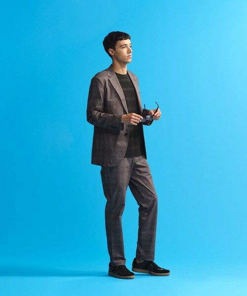 MACKINTOSH PHILOSOPHY(MENS) / マッキントッシュ フィロソフィー　メンズ その他パンツ | テーラードジャージーパンツ ツイル/チェックプリントメッシュ | 詳細1