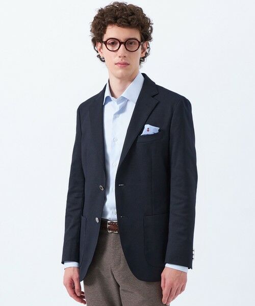 MACKINTOSH PHILOSOPHY(MENS) / マッキントッシュ フィロソフィー　メンズ ノーカラージャケット | トロッター ジャケット ブレザー #000（ナンバーゼロ）バーズアイストレッチ リサイクル with PINS | 詳細6