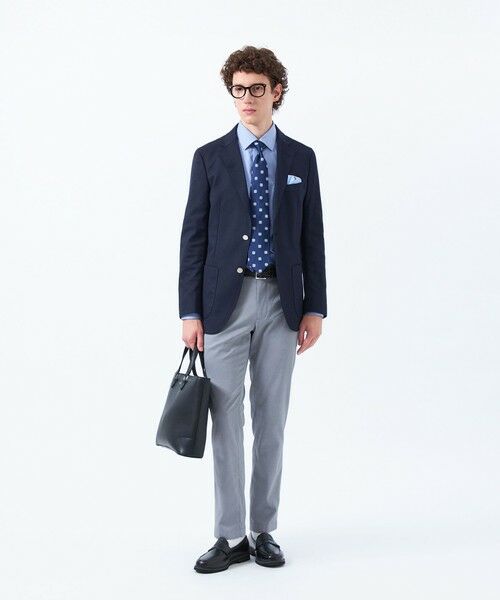 MACKINTOSH PHILOSOPHY(MENS) / マッキントッシュ フィロソフィー　メンズ ノーカラージャケット | トロッター ジャケット ブレザー #000（ナンバーゼロ）バーズアイストレッチ リサイクル with PINS | 詳細2