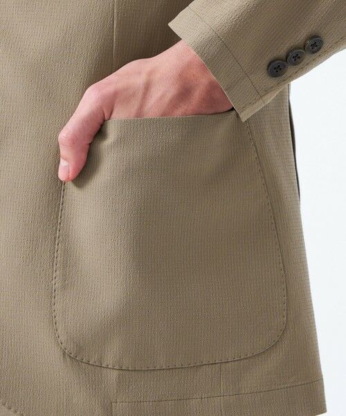 MACKINTOSH PHILOSOPHY(MENS) / マッキントッシュ フィロソフィー　メンズ ノーカラージャケット | トロッター ウルトラライト ジャケット#11 ドットサッカー | 詳細7