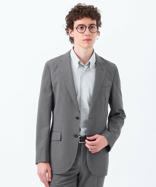 MACKINTOSH PHILOSOPHY(MENS) / マッキントッシュ フィロソフィー メンズ ノーカラージャケット | トロッター ジャケット#070 ハイストレッチメッシュ(グレー4)