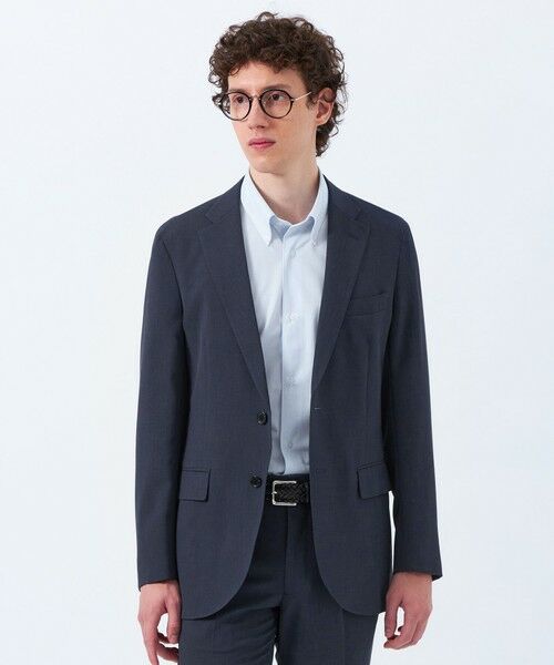 MACKINTOSH PHILOSOPHY(MENS) / マッキントッシュ フィロソフィー メンズ ノーカラージャケット | トロッター ジャケット#070 ハイストレッチメッシュ(ネイビー2)