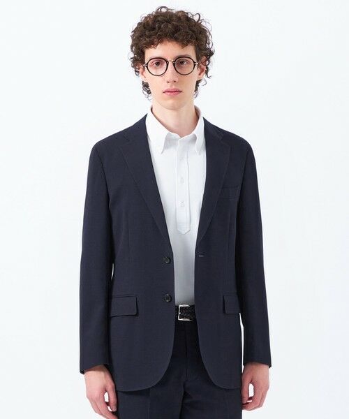 MACKINTOSH PHILOSOPHY(MENS) / マッキントッシュ フィロソフィー メンズ ノーカラージャケット | トロッター ジャケット#070 ハイストレッチメッシュ(ネイビー3)