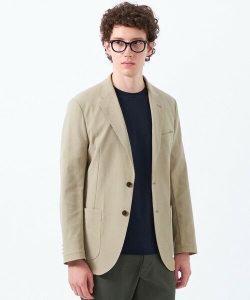 MACKINTOSH PHILOSOPHY(MENS) / マッキントッシュ フィロソフィー メンズ ノーカラージャケット | ドライストレッチオックス イージージャケット(ベージュ6)