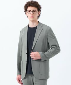 メンズ ノーカラージャケット（条件：グレー系）| ファッション