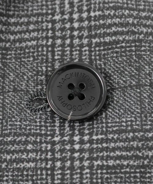 MACKINTOSH PHILOSOPHY(MENS) / マッキントッシュ フィロソフィー　メンズ ノーカラージャケット | テーラードジャージー ジャケット ツイル/チェックプリントメッシュ | 詳細11
