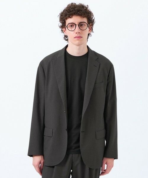 MACKINTOSH PHILOSOPHY(MENS) / マッキントッシュ フィロソフィー メンズ ノーカラージャケット | トロッター ジャケット#001(ナンバーワン)エクストラファイントロピカル(チャコールグレー1)