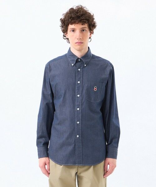 MACKINTOSH PHILOSOPHY(MENS) / マッキントッシュ フィロソフィー　メンズ シャツ・ブラウス | バッキンガムベア 長袖ボタンダウンシャツ シャンブレー/ストライプ | 詳細3