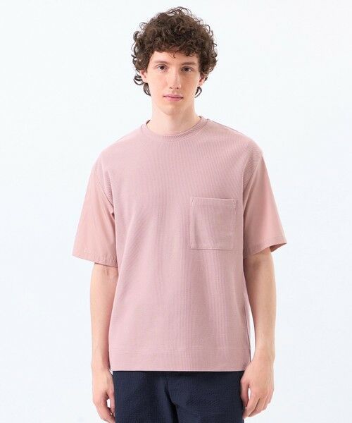 MACKINTOSH PHILOSOPHY(MENS)/マッキントッシュ フィロソフィー メンズ ニットコンビTシャツ ケーブルニット×ブロード ピンク4 40 MACKINTOSH PHILOSOPHY(MENS)/マッキントッシュ フィロソフィー メンズ ニットコンビTシャツ ケーブルニット×ブロード ピンク4 40