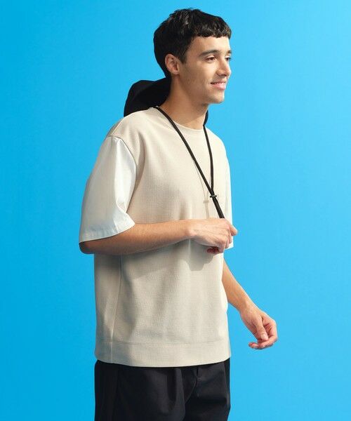 MACKINTOSH PHILOSOPHY(MENS)/マッキントッシュ フィロソフィー メンズ ニットコンビTシャツ ケーブルニット×ブロード ベージュ2 38 MACKINTOSH PHILOSOPHY(MENS)/マッキントッシュ フィロソフィー メンズ ニットコンビTシャツ ケーブルニット×ブロード ベージュ2 38
