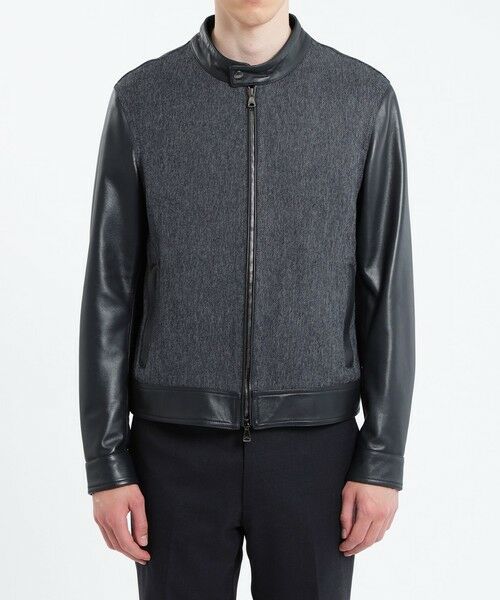 MACKINTOSH PHILOSOPHY(MENS) / マッキントッシュ フィロソフィー　メンズ ブルゾン | EMMETIコラボ ラムレザーコンビライダース | 詳細2