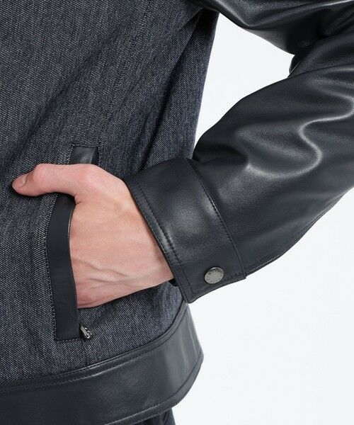 MACKINTOSH PHILOSOPHY(MENS) / マッキントッシュ フィロソフィー　メンズ ブルゾン | EMMETIコラボ ラムレザーコンビライダース | 詳細5
