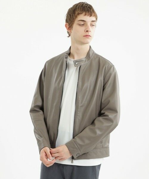 MACKINTOSH PHILOSOPHY(MENS) / マッキントッシュ フィロソフィー メンズ ブルゾン | EMMETIコラボ コンビシングルライダース(ベージュ4)