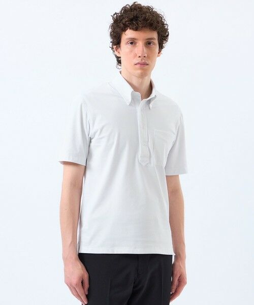 MACKINTOSH PHILOSOPHY(MENS)/マッキントッシュ フィロソフィー メンズ 【TROTTER with FREEZE TECH】トロッター ボタンダウンポロシャツ 氷撃プリントトリコット ホワイト1 40 MACKINTOSH PHILOSOPHY(MENS)/マッキントッシュ フィロソフィー メンズ 【TROTTER with FREEZE TECH】トロッター ボタンダウンポロシャツ 氷撃プリントトリコット ホワイト1 40