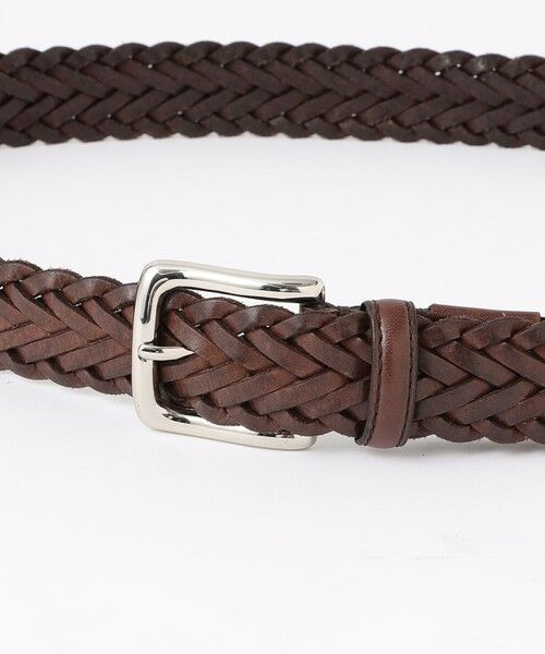 MACKINTOSH PHILOSOPHY(MENS) / マッキントッシュ フィロソフィー　メンズ ベルト・サスペンダー | オイルレザーメッシュ カジュアルベルト | 詳細1