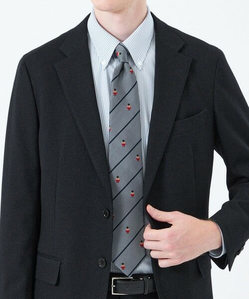 MACKINTOSH PHILOSOPHY(MENS) / マッキントッシュ フィロソフィー　メンズ ネクタイ | バッキンガムベア×ストライプ レギュラータイ | 詳細1