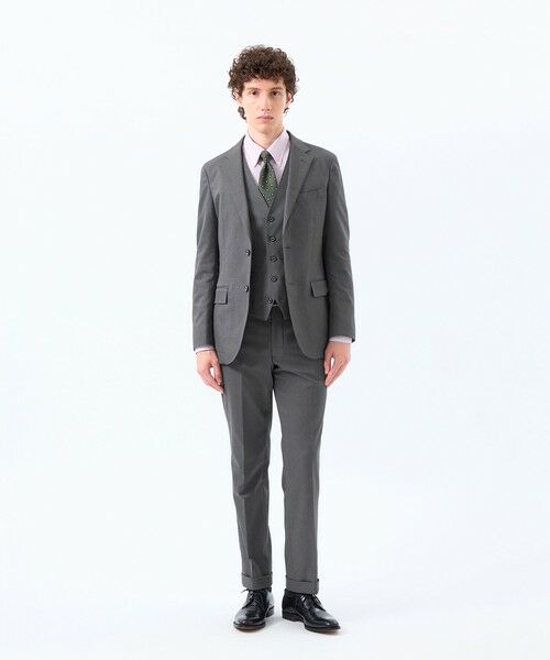 MACKINTOSH PHILOSOPHY(MENS) / マッキントッシュ フィロソフィー　メンズ ノーカラージャケット | トロッター ジャケット #000（ナンバーゼロ）バーズアイストレッチ リサイクル | 詳細2