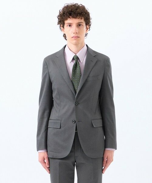 MACKINTOSH PHILOSOPHY(MENS) / マッキントッシュ フィロソフィー　メンズ ノーカラージャケット | トロッター ジャケット #000（ナンバーゼロ）バーズアイストレッチ リサイクル | 詳細7