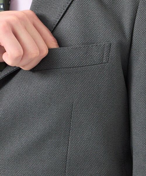 MACKINTOSH PHILOSOPHY(MENS) / マッキントッシュ フィロソフィー　メンズ ノーカラージャケット | トロッター ジャケット #000（ナンバーゼロ）バーズアイストレッチ リサイクル | 詳細10