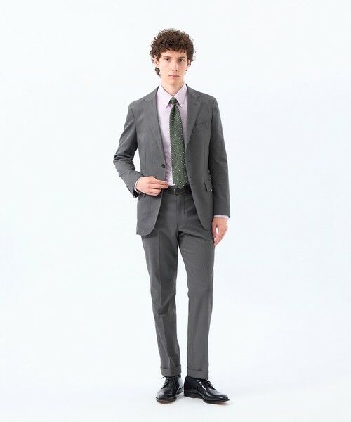 MACKINTOSH PHILOSOPHY(MENS) / マッキントッシュ フィロソフィー　メンズ ノーカラージャケット | トロッター ジャケット #000（ナンバーゼロ）バーズアイストレッチ リサイクル | 詳細1