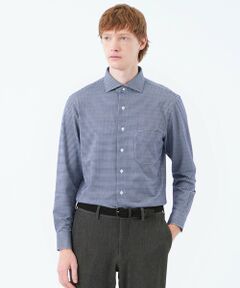 MACKINTOSH PHILOSOPHY(MENS) / マッキントッシュ フィロソフィー　メンズ シャツ・ブラウス | ホリゾンタルカラー ジャージーシャツ ギンガム/無地