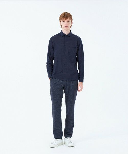 MACKINTOSH PHILOSOPHY(MENS) / マッキントッシュ フィロソフィー　メンズ シャツ・ブラウス | ホリゾンタルカラー ジャージーシャツ ギンガム/無地 | 詳細4