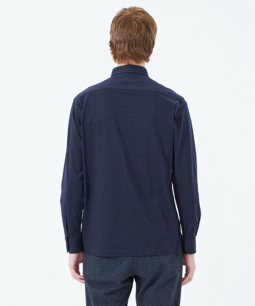 MACKINTOSH PHILOSOPHY(MENS) / マッキントッシュ フィロソフィー　メンズ シャツ・ブラウス | ホリゾンタルカラー ジャージーシャツ ギンガム/無地 | 詳細7