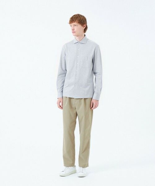 MACKINTOSH PHILOSOPHY(MENS) / マッキントッシュ フィロソフィー　メンズ シャツ・ブラウス | ホリゾンタルカラー ジャージーシャツ ギンガム/無地 | 詳細1