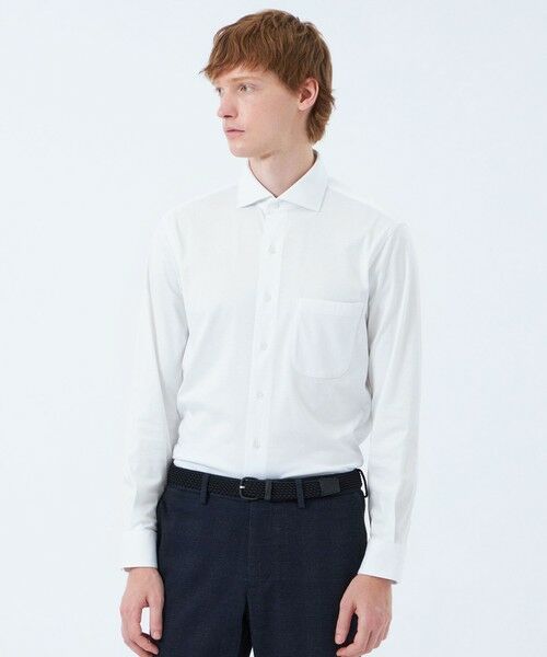 MACKINTOSH PHILOSOPHY(MENS)/マッキントッシュ フィロソフィー メンズ シルケットスムース スクエアホリゾンタルワイドシャツ ホワイト1 38 MACKINTOSH PHILOSOPHY(MENS)/マッキントッシュ フィロソフィー メンズ シルケットスムース スクエアホリゾンタルワイドシャツ ホワイト1 38