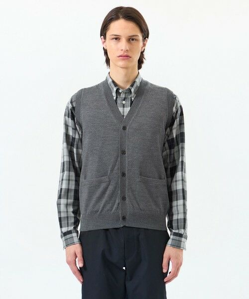 MACKINTOSH PHILOSOPHY(MENS) / マッキントッシュ フィロソフィー　メンズ ニット・セーター | ハイゲージ天竺 Vネックニットベスト | 詳細3