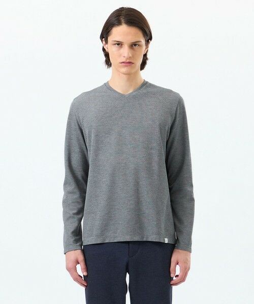 MACKINTOSH PHILOSOPHY(MENS) / マッキントッシュ フィロソフィー　メンズ カットソー | ストレッチミラノリブ VネックロンＴ | 詳細5