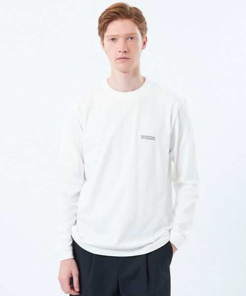 MACKINTOSH PHILOSOPHY(MENS)/マッキントッシュ フィロソフィー メンズ 【WEB&一部店舗限定】5.6oz天竺 クルーネックロゴロンT ホワイト1 40 MACKINTOSH PHILOSOPHY(MENS)/マッキントッシュ フィロソフィー メンズ 【WEB&一部店舗限定】5.6oz天竺 クルーネックロゴロンT ホワイト1 40