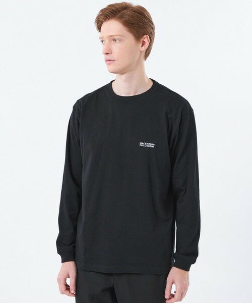 MACKINTOSH PHILOSOPHY(MENS)/マッキントッシュ フィロソフィー メンズ 【WEB&一部店舗限定】5.6oz天竺 クルーネックロゴロンT ブラック1 38 MACKINTOSH PHILOSOPHY(MENS)/マッキントッシュ フィロソフィー メンズ 【WEB&一部店舗限定】5.6oz天竺 クルーネックロゴロンT ブラック1 38
