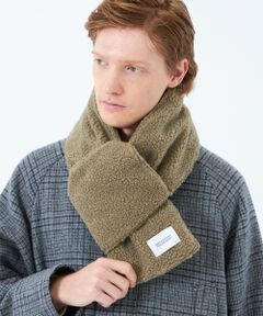 MACKINTOSH PHILOSOPHY(MENS) / マッキントッシュ フィロソフィー　メンズ マフラー・ショール・スヌード・ストール | タフタ×ボア リバーシブルダウンマフラー with TAION