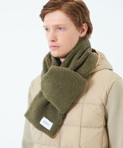 MACKINTOSH PHILOSOPHY(MENS) / マッキントッシュ フィロソフィー　メンズ マフラー・ショール・スヌード・ストール | タフタ×ボア リバーシブルダウンマフラー with TAION