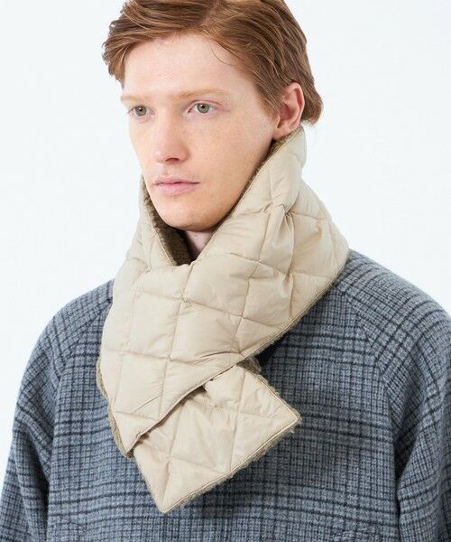 MACKINTOSH PHILOSOPHY(MENS) / マッキントッシュ フィロソフィー　メンズ マフラー・ショール・スヌード・ストール | タフタ×ボア リバーシブルダウンマフラー with TAION | 詳細3