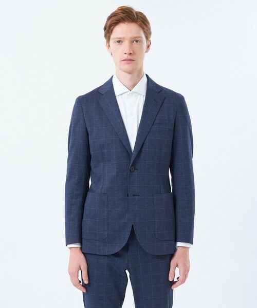 MACKINTOSH PHILOSOPHY(MENS) / マッキントッシュ フィロソフィー メンズ ノーカラージャケット | テーラードジャージー ジャケット ウインドペンプリント | 詳細3