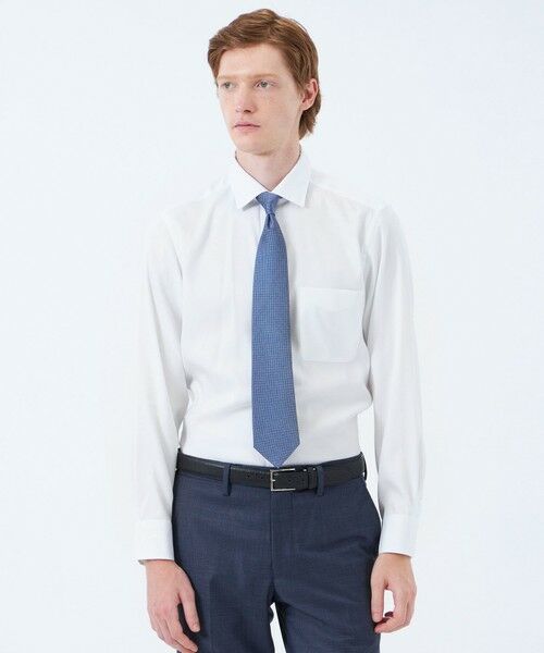 MACKINTOSH PHILOSOPHY(MENS)/マッキントッシュ フィロソフィー メンズ トロッター セミワイドシャツ 無地/ブルーバリエーション ホワイト1 38 MACKINTOSH PHILOSOPHY(MENS)/マッキントッシュ フィロソフィー メンズ トロッター セミワイドシャツ 無地/ブルーバリエーション ホワイト1 38