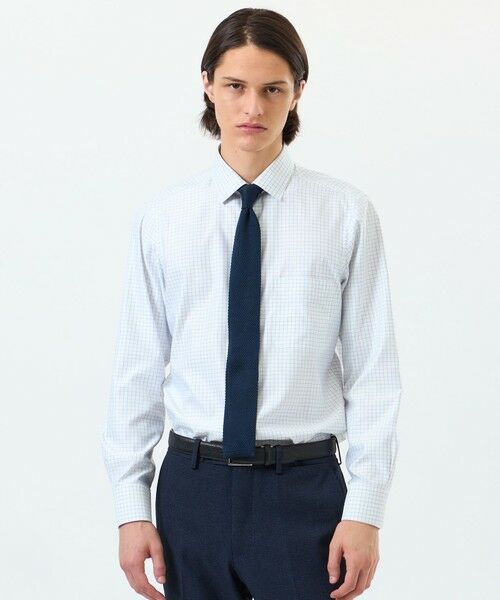 MACKINTOSH PHILOSOPHY(MENS)/マッキントッシュ フィロソフィー メンズ トロッター セミワイドシャツ 無地/ブルーバリエーション ブルー7 42 MACKINTOSH PHILOSOPHY(MENS)/マッキントッシュ フィロソフィー メンズ トロッター セミワイドシャツ 無地/ブルーバリエーション ブルー7 42