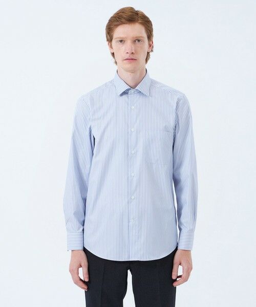 MACKINTOSH PHILOSOPHY(MENS) / マッキントッシュ フィロソフィー　メンズ シャツ・ブラウス | トロッター セミワイドシャツ 無地/ブルーバリエーション | 詳細4